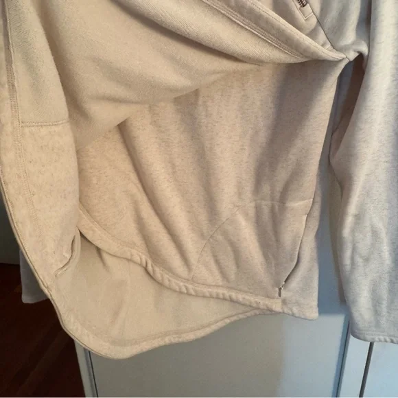 ATHLETA Cozy Karma Asym Pullover Oatmeal Heather Size S - Picture 8 of 9